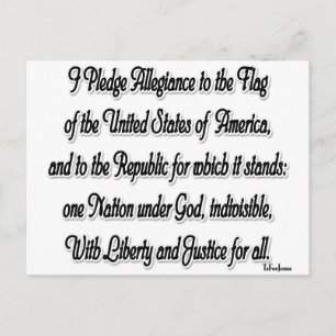 Pledge of Allegiance Postcard