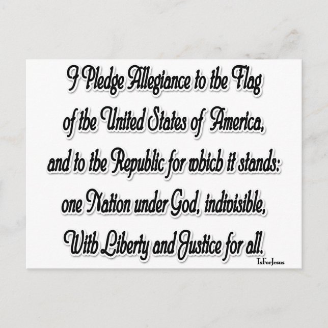 Pledge of Allegiance Postcard (Front)