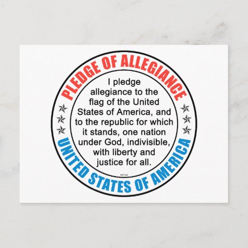Pledge of Allegiance Postcard