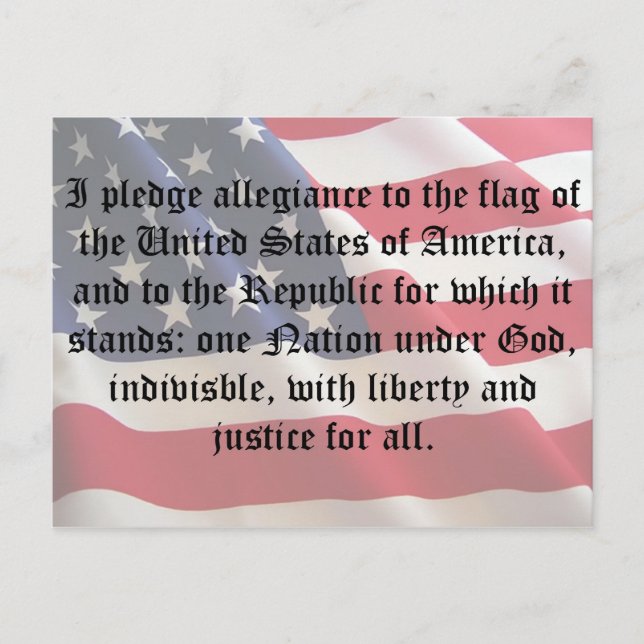 Pledge of Allegiance Postcard (Front)