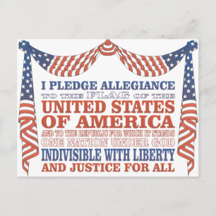Pledge of Allegiance Postcard