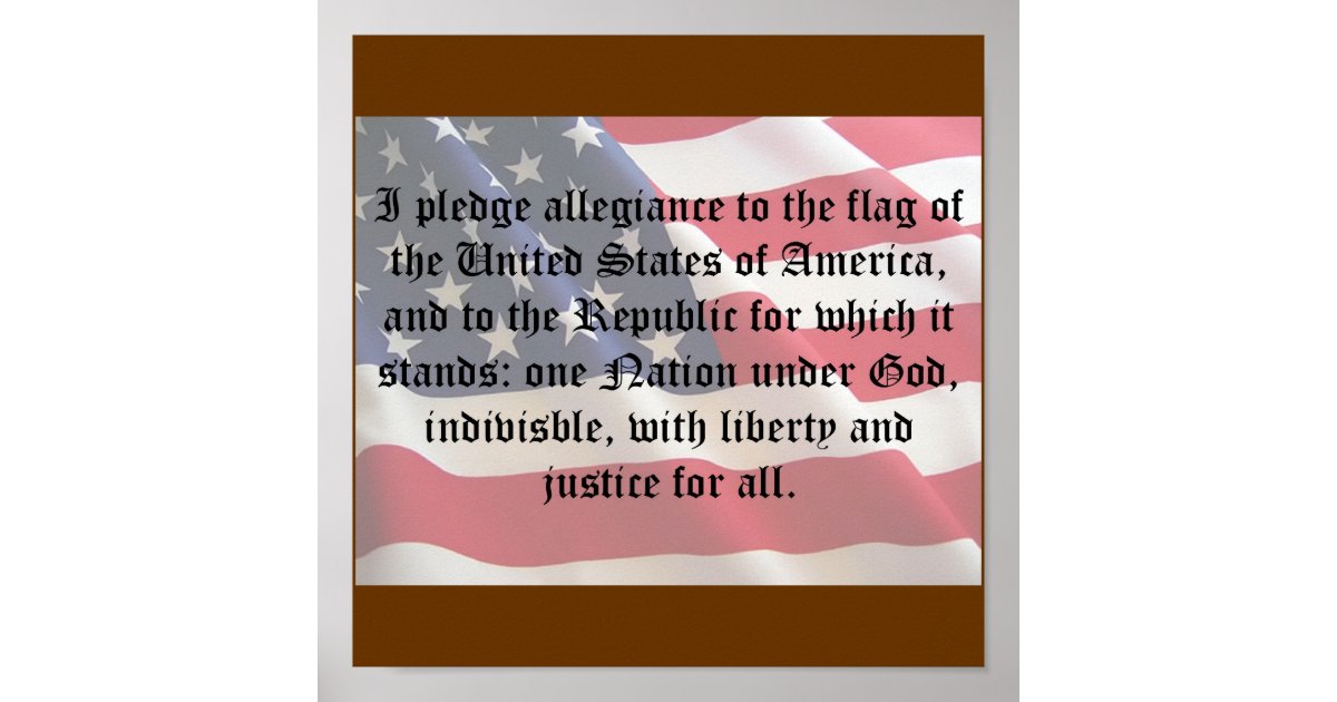 Pledge of Allegiance Poster | Zazzle.com