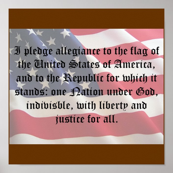 Pledge This Panique à La Fac Pledge of Allegiance Poster | Zazzle.com