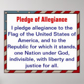 Pledge of Allegiance poster | Zazzle