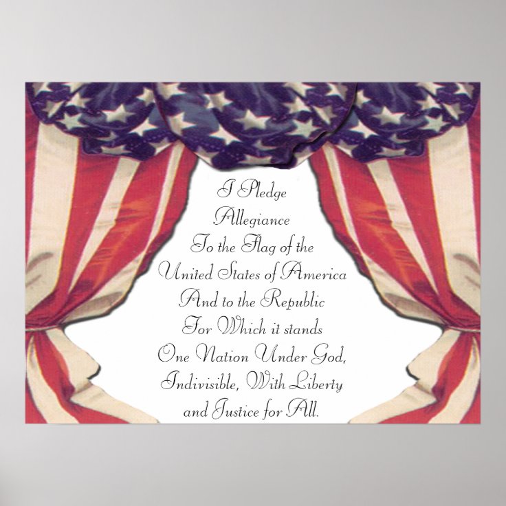 Pledge of Allegiance Poster | Zazzle