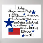 Pledge of Allegiance Poster | Zazzle