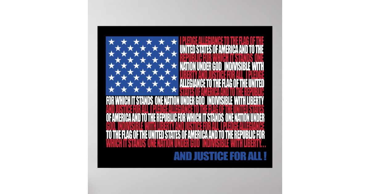 Pledge This Panique à La Fac Pledge of Allegiance poster | Zazzle.com