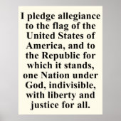 Pledge of Allegiance Poster | Zazzle