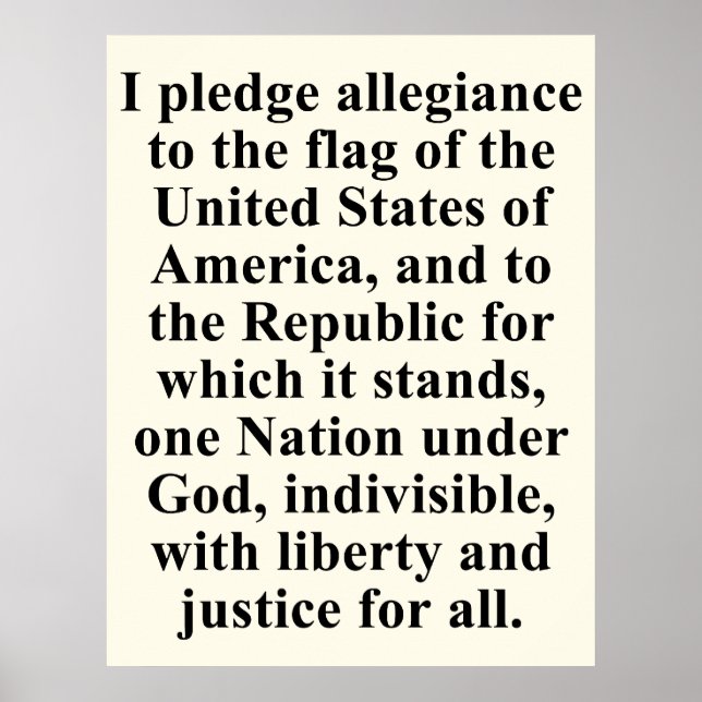 Pledge of Allegiance Poster (Front)