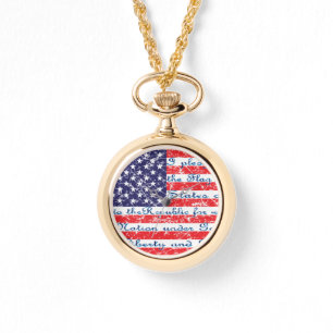Pledge of Allegience USA Flag Watch