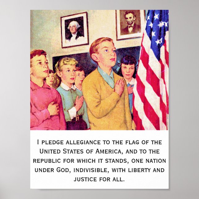 Pledge to the American Flag Poster (Front)