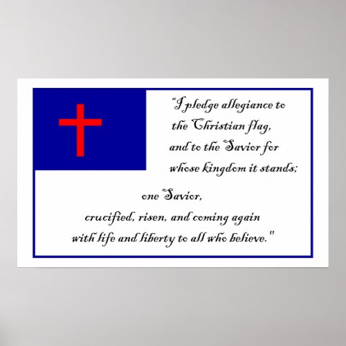 Pledge to the Christian Flag Poster