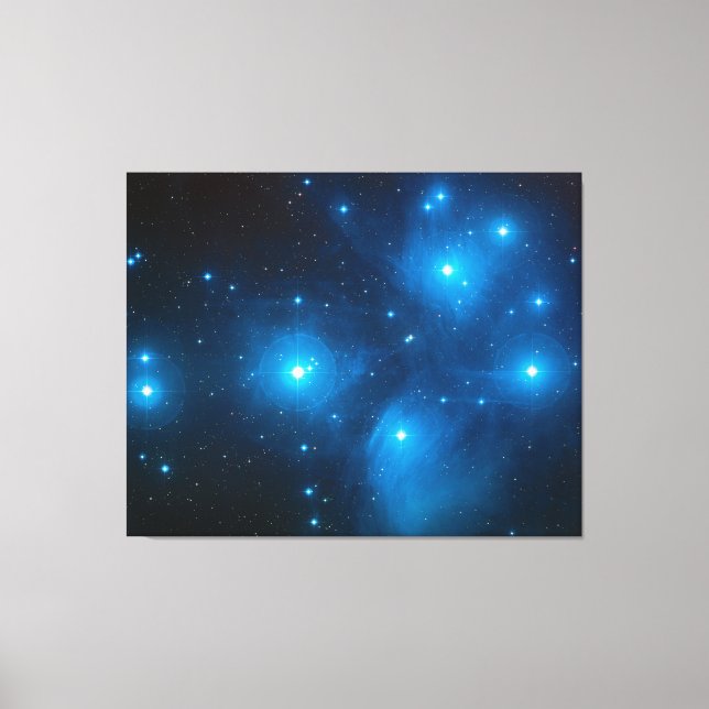 Pleiades Astro Oujda asterism blue star cluster Canvas Print (Front)