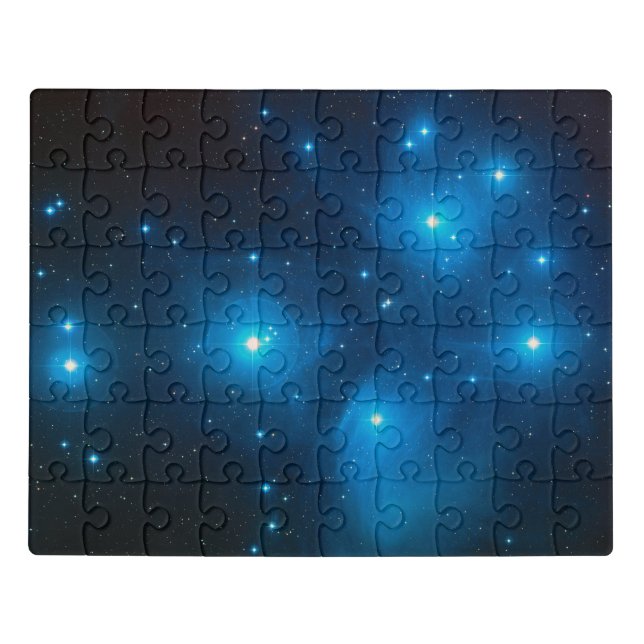Pleiades Astro Oujda asterism blue star cluster Jigsaw Puzzle (Puzzle Horizontal)