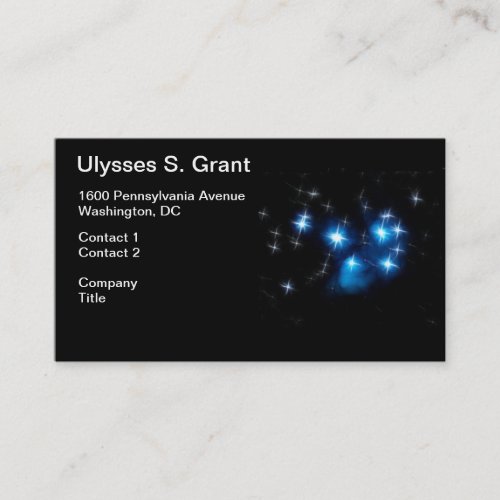 Pleiades Blue Star Cluster Business Card