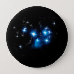 Pleiades Blue Star Cluster Button at Zazzle