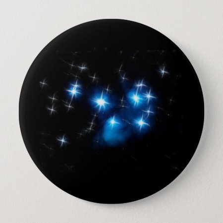 Pleiades Blue Star Cluster Button