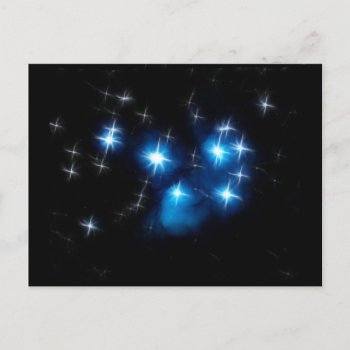 Pleiades Blue Star Cluster Postcard by Aurora_Lux_Designs at Zazzle