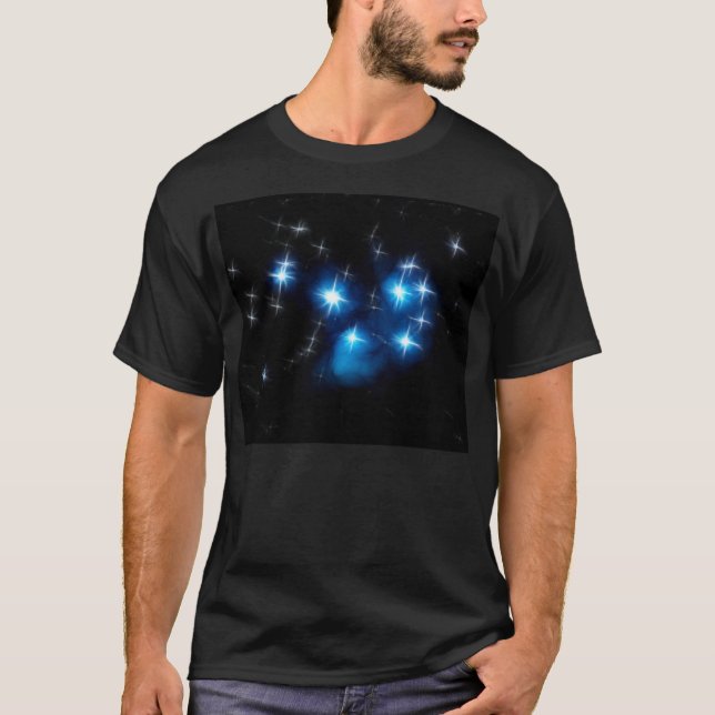 Pleiades Blue Star Cluster T-Shirt (Front)