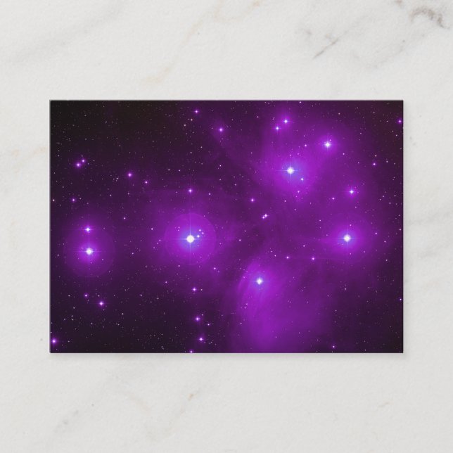 Pleiades in Purple Space Art Business Card (Front)
