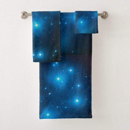 Pleiades Open Star Cluster Bath Towel Set
