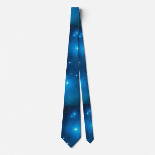 Pleiades Open Star Cluster Neck Tie