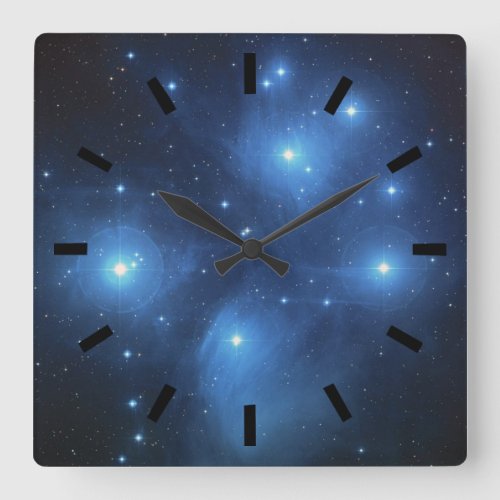 Pleiades or The Seven Sisters M45 Square Wall Clock