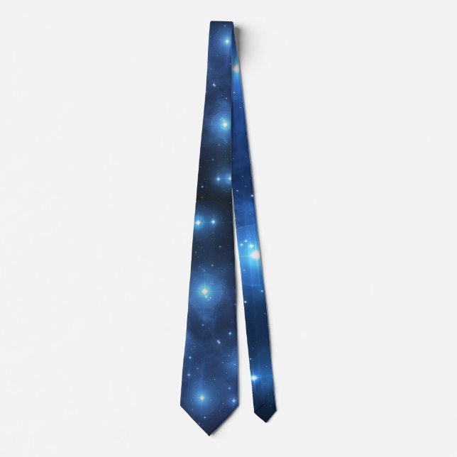 Pleiades Seven Sisters stars NASA Hubble photo Neck Tie (Front)