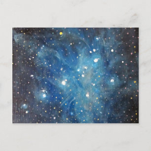 Pleiades Space Art Constellation Painting Print Postcard