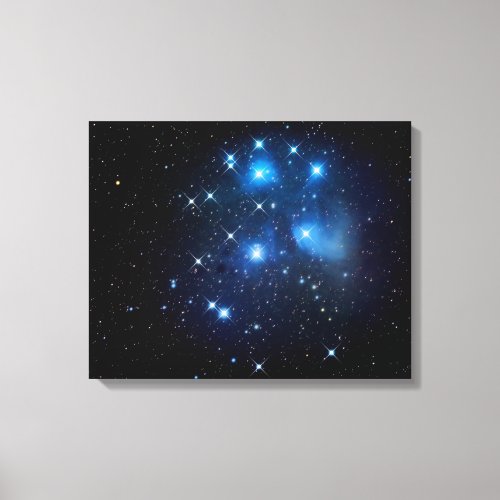Pleiades star cluster canvas