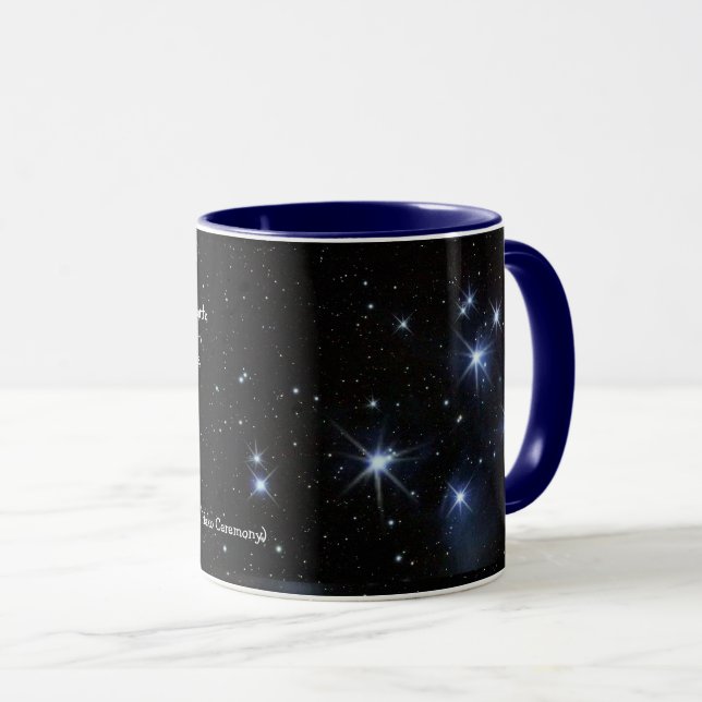 Pleiades (text is customizable) mug (Front Right)