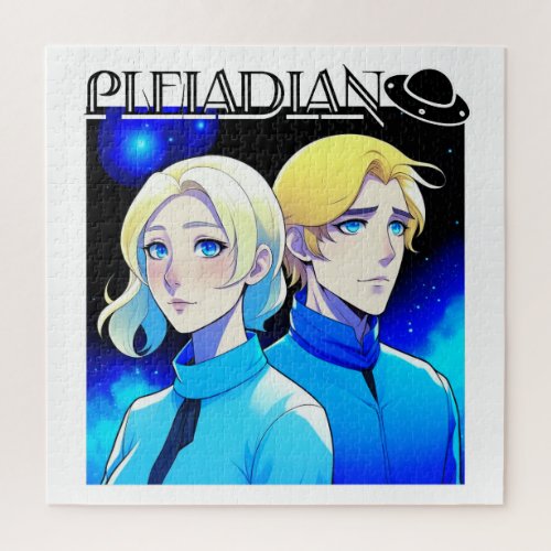 Pleiadian Alien Race and UFO Jigsaw Puzzle