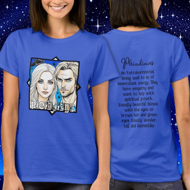 Pleiadian Extra Terrestrials and UFO T-Shirt (Creator Uploaded)