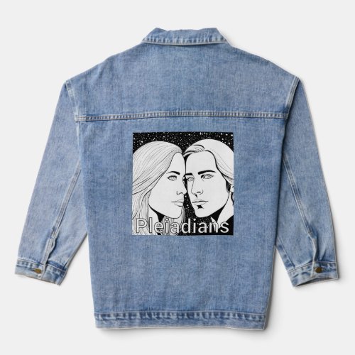 Pleiadians Tall Extraterrestrials Female and Male Denim Jacket