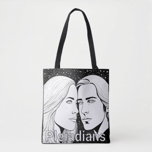 Pleiadians Tall Extraterrestrials Female and Male Tote Bag