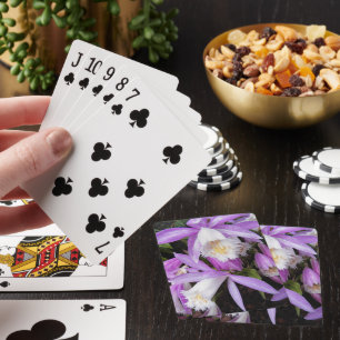 Pleione Windowsill Orchids Floral Poker Cards