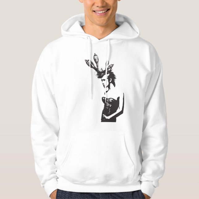 Plena Punk Puerto Rican Art Men's Pullover Hoodie (Front)