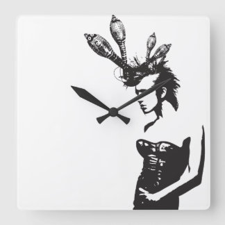 Plena Punk Puerto Rican Art Square Wall Clock