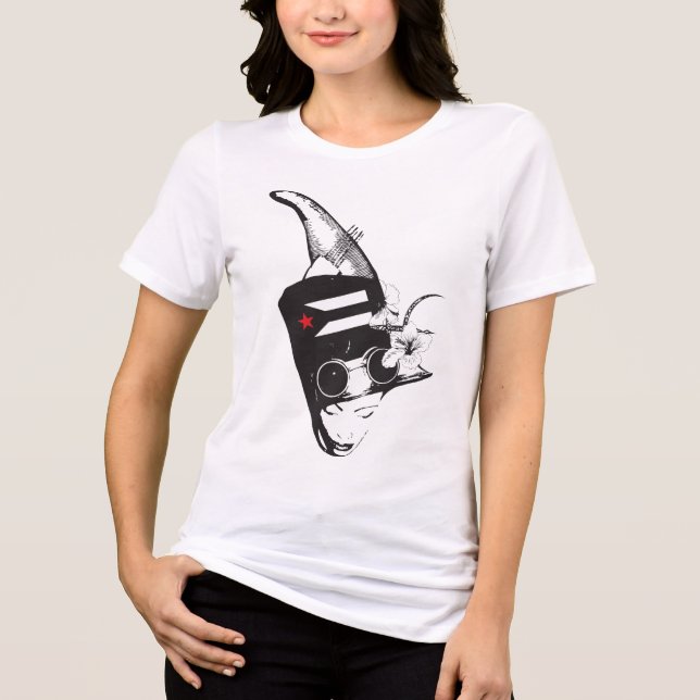 Plena Punk Puerto Rican Art Women's T-Shirt Tri-Blend Shirt (Front)