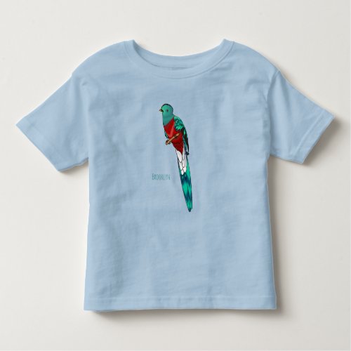 plendent quetzal bird cartoon illustration toddler t_shirt