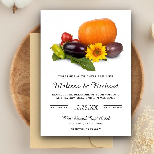 Plentiful Autumn Harvest Wedding Invitation
