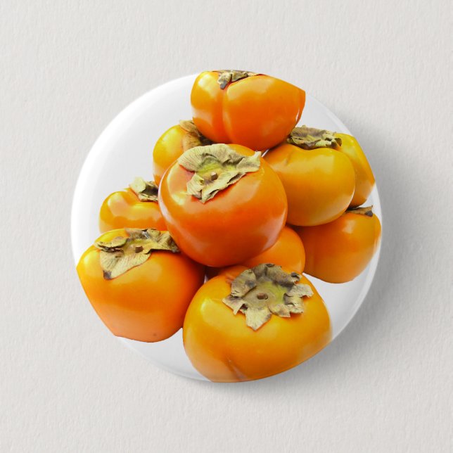 Plentiful Persimmon Pinback Button (Front)