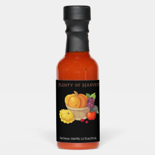 Plenty of Harvest – Autumn Basket of Produce Illus Hot Sauces
