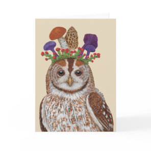 Plenty to Talk About tawny owl/fungi card