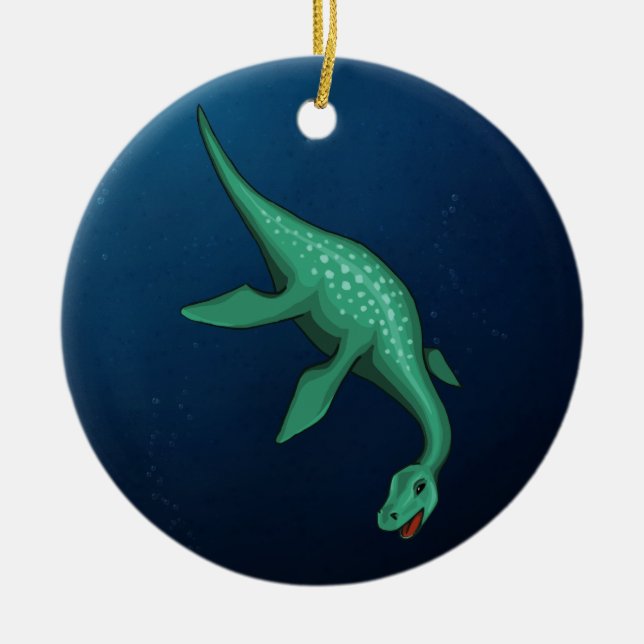 Plesiosaur Ceramic Ornament (Front)
