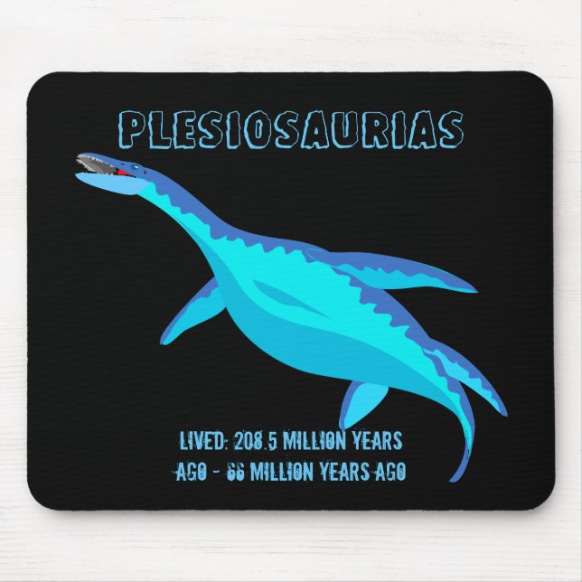 Plesiosaurus Dinosaur Mouse Pad (Front)