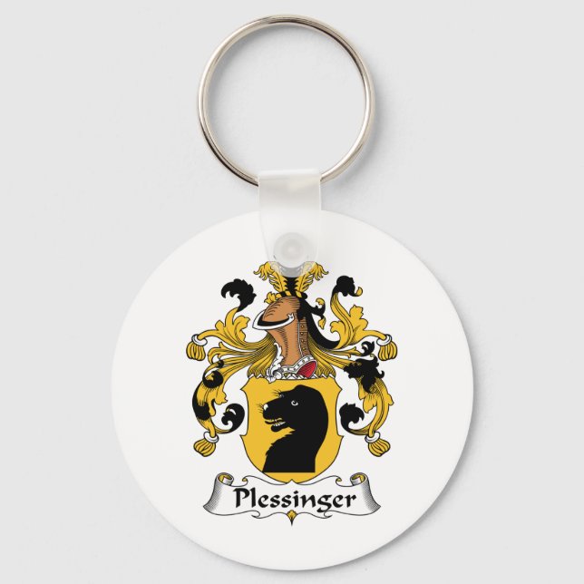 Plessinger Family Crest Keychain (Front)