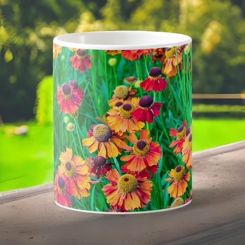 Plethora of Red and Orange Heleniums Coffee Mug