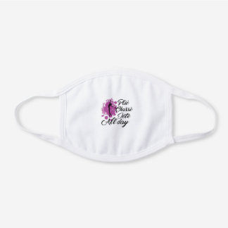 Plie Chasse Jete All Day White Cotton Face Mask