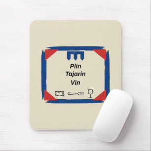 Plin Tajarin Vin Piedmont Flag Badge Mouse Pad